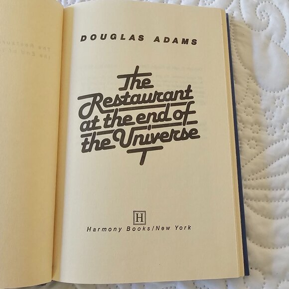 Vintage The Restaurant At The End Of The Universe By Douglas Adams Hardcover1980 - Picture 1 of 10